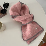 Chic Colorblock Trim Scarf ? Cozy & Soft_Cwasc03145