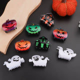 PUMPKINS GHOSTS HAUNTED HOUSE HALLOWEEN HAIR CLAW CLIPS