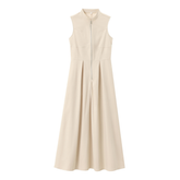 Waist-Cinched Sleeveless Dress Chic Commuter_Cwdmd5800