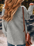 Loose V-neck sweater for women to hide fat