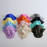 CHILDRENS CANDY COLOR THIN SHAWL BUCKET HAT_CWAH2862