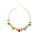CHRISTMAS COLORFUL BELL CREATIVE NICHE NECKLACE_CWAJE1861