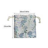 Drawstring Floral Makeup Bag Travel Storage Pouch_Cuab00720