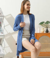 Awtl074_Long Sleeve Casual Open Front Long Cardigan