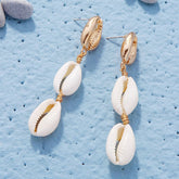 BEACH RESORT STYLE SHELL BEADED EARRINGS_CWAJE1554