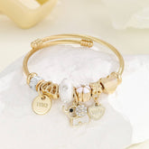 Trendy Stainless Steel Bracelet With Heart Charm_Cwmm8480
