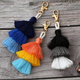 BOHEMIAN HANDMADE MULTI LAYER TASSEL KEYCHAIN_CWAB5022