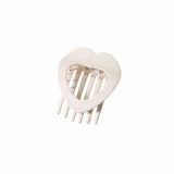 Cwaha07446_Flat Heart Hair Claw Clip Strong Grip For Women