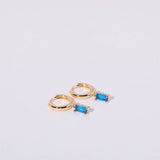 POLISHED GEOMETRIC HOLLOW EARRINGS STAINLESS_CWAJE5031