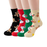 SANTA CLAUS CUTE CHRISTMAS PATTERN CREW SOCKS_CWMS0203
