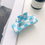 Checkerboard Hair Claw ? Candy Color Acetate Look_Cwmm10084