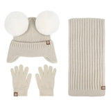 CHILDRENS HAT SCARF AND GLOVES THREE PIECE SET_CWMM2810