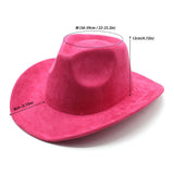 Unisex Suede Wide Brim Fedora Vintage Cowboy Hat_Cwah0824