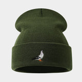 Dove Embroidered Acrylic Knit Beanie Unisex_Cwah04637