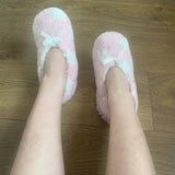 CORAL FLEECE PRINTED SOFT SOLED SOCKS SLIPPERS_CWMS1180