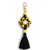 BEADED TASSEL BAG CHARM CREATIVE SILICONE KEYCHAIN_CWMM6864