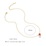FASHION ROUND ZIRCONIUM CLAVICLE CHAIN NECKLACE_CWAHA0877