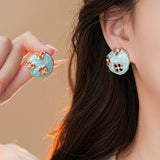 ROUND HOLLOW FLOWER FASHION EARRINGS_CWASC1329