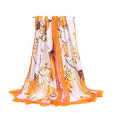 SATIN GOLD TRIMMED SCARF FOR WOMEN SHAWL_CWASC0685