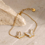 ELEGANT SHELL BUTTERFLY BRACELET STAINLESS STEEL_CWAJE4870
