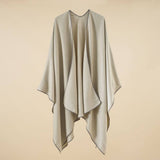 Warm Cape Simple Solid Color Fashionable Shawl_Cwmm2082