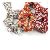 SIMPLE PRINTED RIBBON BOW HAIR TIE_CWAHA1067