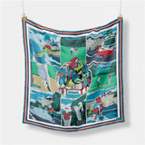 Uv Protection Scarf Lightweight Satin Square_Cwasc0657