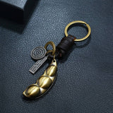 NEW HAND WOVEN COWHIDE KEYCHAIN_CWMM5019