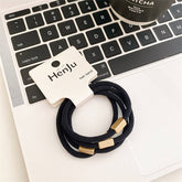 4PCS SET FASHION STRETCHY ELASTIC SIMPLE HAIR TIES_CWAHA0338