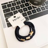 4PCS SET FASHION STRETCHY ELASTIC SIMPLE HAIR TIES_CWAHA0338