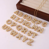 COPPER ZIRCONIA 26 LETTERS PENDANT NECKLACE_CWMM5869
