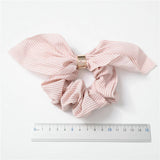 RABBIT EARS STRIPED LARGE INTESTINE HAIR TIE_CWAHA2437