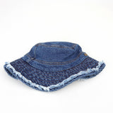 Versatile Washed Distressed Denim Bucket Hat_Cwah1539