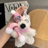 CUTE CREATIVE WOOL BEAR CAR KEYCHAIN BAG PENDANT_CWMM2548