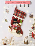SEQUINED 3D SANTA CLAUS CHRISTMAS STOCKINGS_CWMS1424