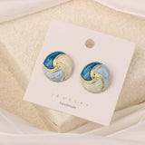 NEW SIMPLE HOLLOW GRID FOUR LEAF EARRINGS_CWAJE3985