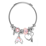 Trendy Stainless Steel Mermaid Tail Heart Bracelet_Cwmm8506