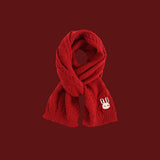 RED KNIT SCARF COZY WINTER CHRISTMAS GIFT_CWASC1500