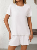 Solid Color Pajamas Short-Sleeved Homewear Set