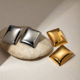 STAINLESS STEEL RECTANGULAR SPIRAL EARRINGS_CWASC1653