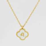 SHELL FOUR LEAF CLOVER CONSTELLATION NECKLACE_CWAJE0688