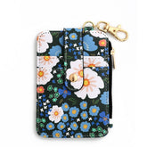 FLORAL ZIPPER CARD HOLDER VERTICAL MINI WALLET_CWAB4941