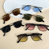 FLAT TOP FRAME SQUARE SUNGLASSES_CWASG0076