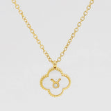 SHELL FOUR LEAF CLOVER CONSTELLATION NECKLACE_CWAJE0688