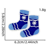 Winter Blue Christmas Graffiti Embroidered Patch_Cwmm4028
