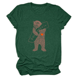 FUNNY BEAR SHORT SLEEVE T SHIRT FOR HER_CWTTS1505