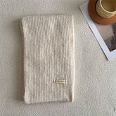 Winter Solid Wool Blend Scarf Soft And Versatile_Cwasc2286