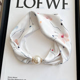 Pearl Magnetic Skinny Silk Neck Scarf_Cwasc03931