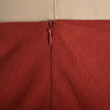 HIGH WAIST COTTON AND LINEN TWISTED SKIRT_CWBSS0401