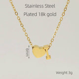 18K GOLD HEART LETTER PENDANT NECKLACE_CWAJE0692